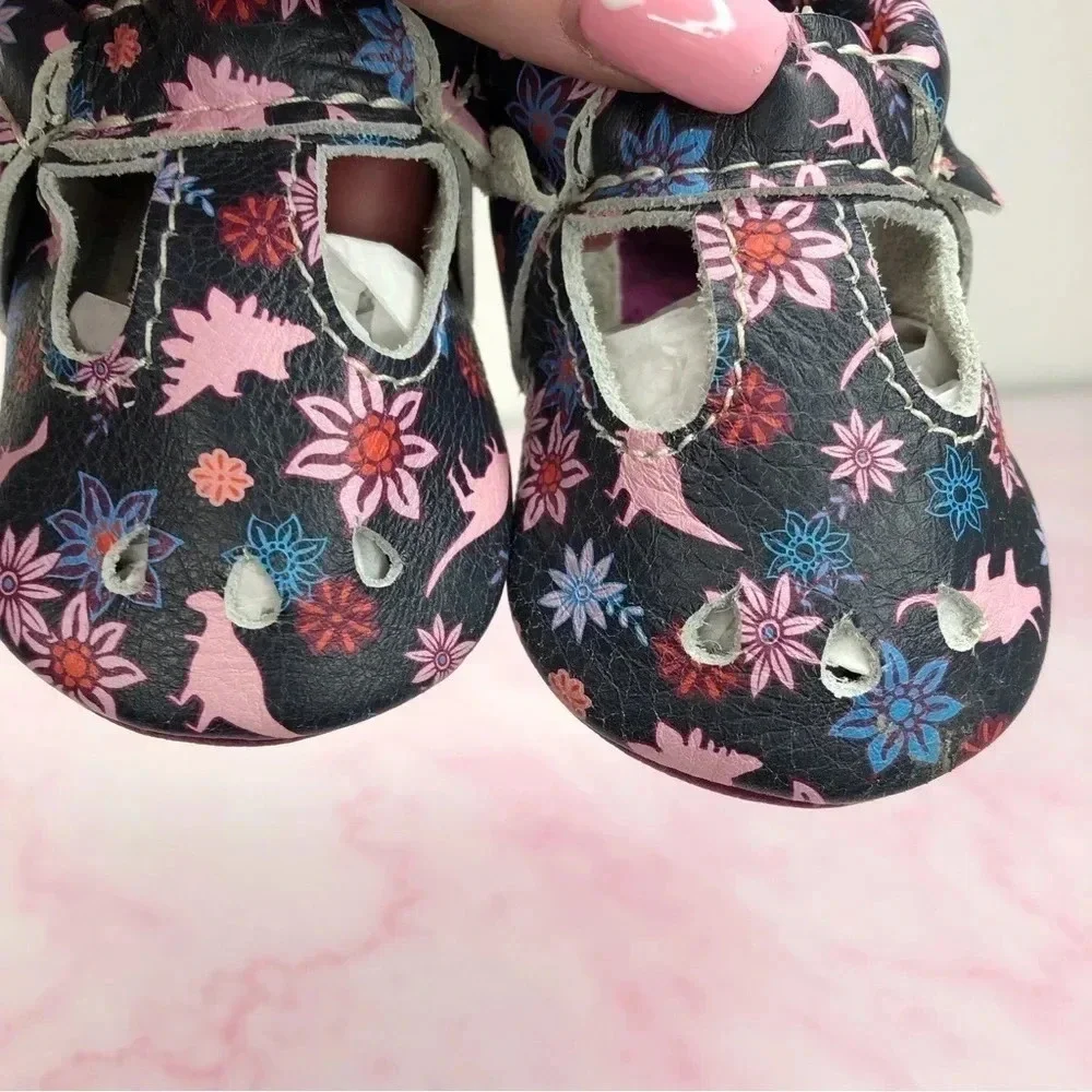 Freshly Picked Mary Jane Dinos & Dahlias size 1‎ infant Rare Discontinued Style